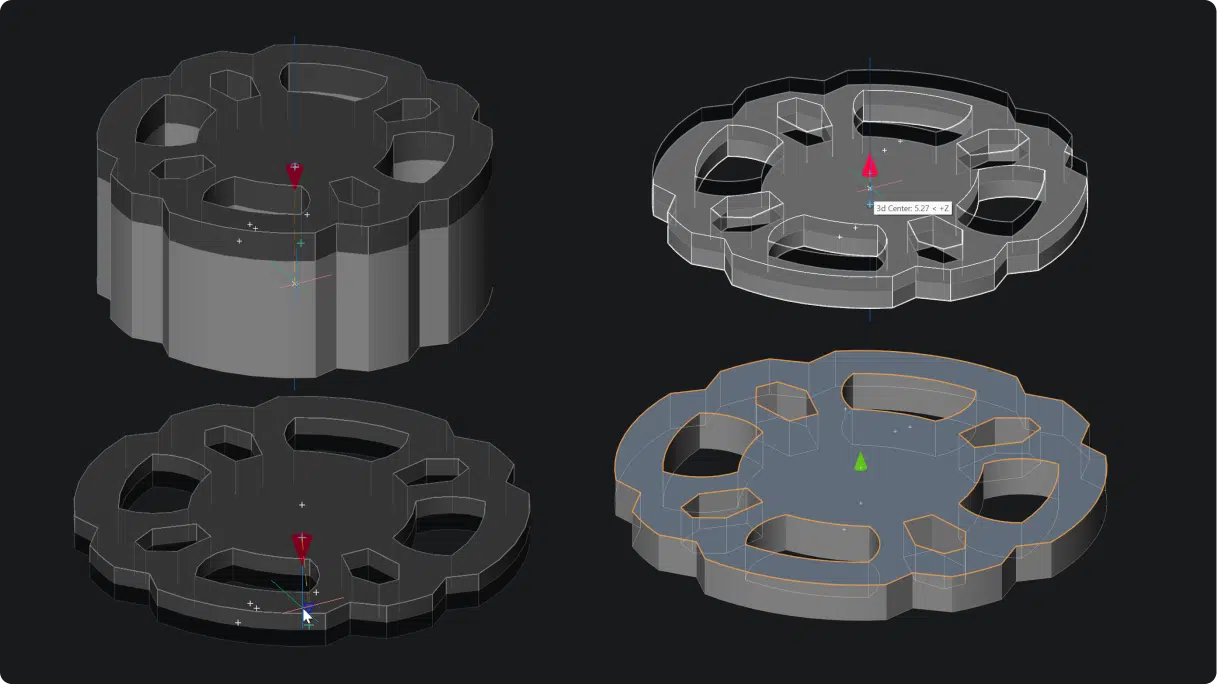 3D solid manipulation control grips 3D solid manipulation control grips